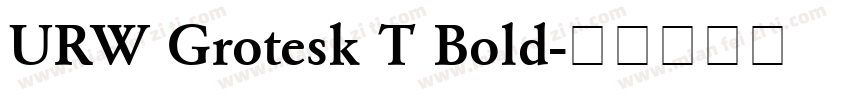 URW Grotesk T Bold字体转换